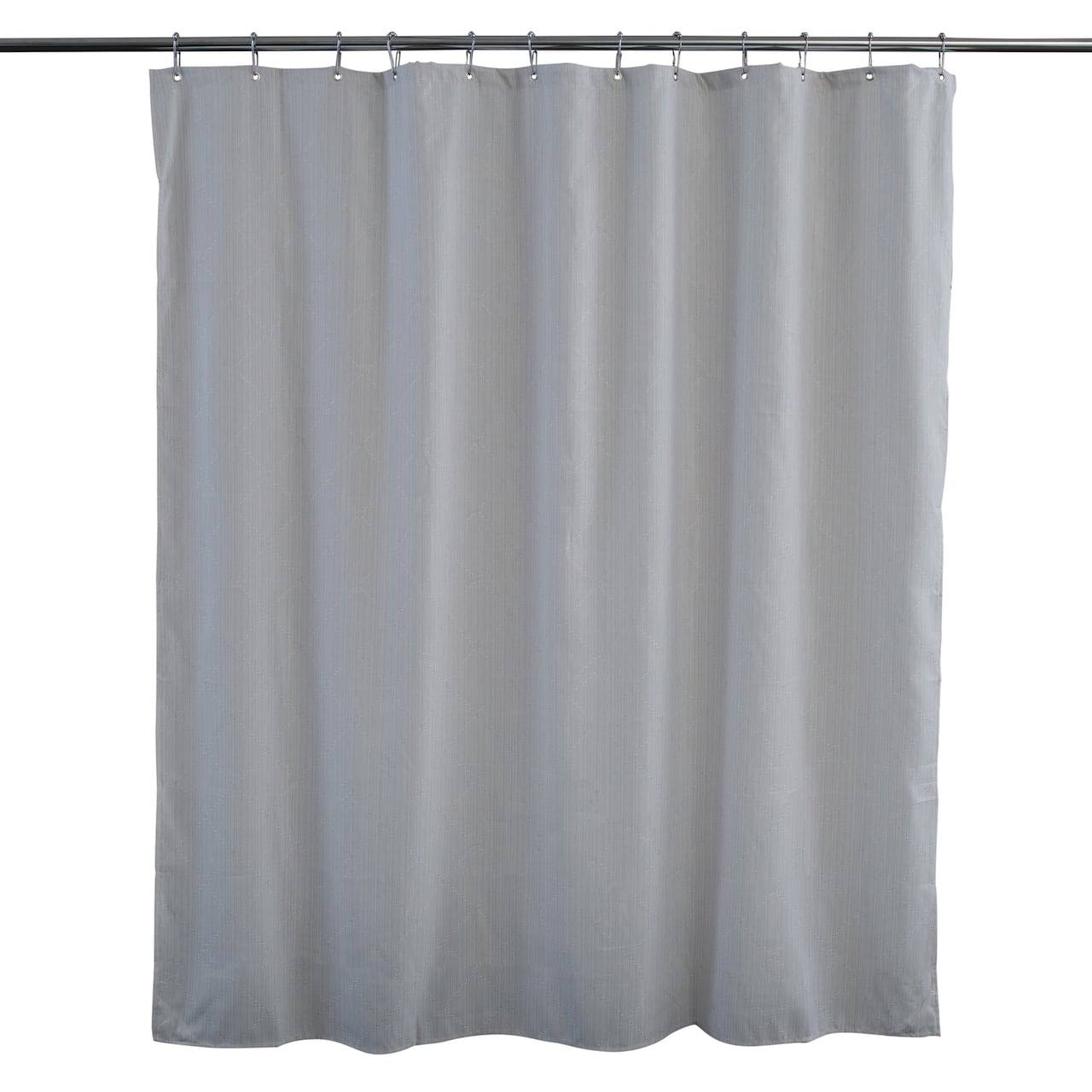 Elle Décor Gray Jacquard Weave Diamond Design Shower Curtain